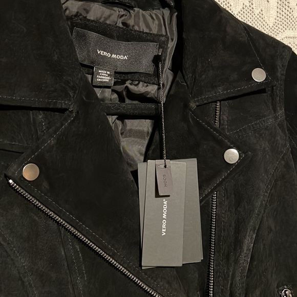 NWT Vero Moda Suede Leather Jacket - Picture 5 of 8